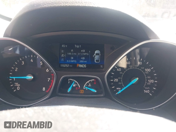 2017 Ford Escape SE with VIN 1FMCU9GD1HUD23228, listed as a IAAI auction lot 42074213 with 115,757 mi miles. Bid and sale history available at carsss.com. Image 7.