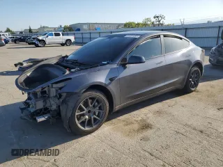 2023 Tesla Model 3 with VIN 5YJ3E1EA9PF714646, listed as a Copart auction lot 51551455 with 29,611 mi miles and Salvage Title. Bid and sale history available at DreamBid. Image 1.