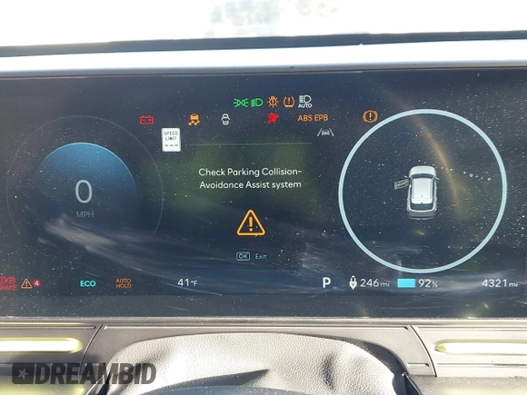 2025 Hyundai Kona Limited with VIN KM8HE3A60SU018112, listed as a IAAI auction lot 41165981 with 4,321 mi miles and . Bid and sale history available at DreamBid. Image 7.