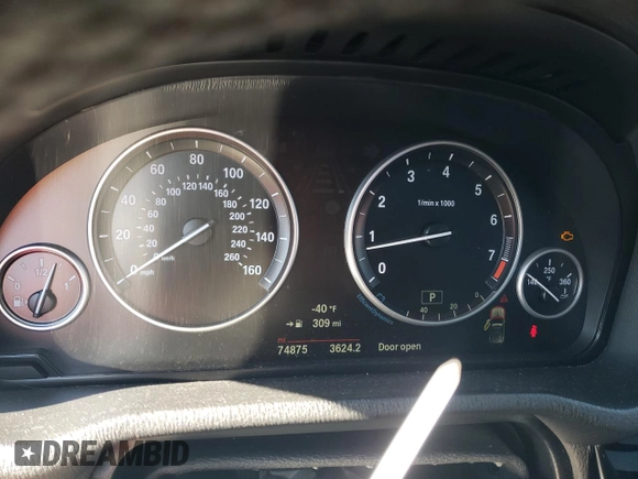 2017 BMW X3 sDrive28i with VIN 5UXWZ7C34H0X41096, listed as a Copart auction lot 45384405 with 74,875 mi miles and Salvage Title. Bid and sale history available at carsss.com. Image 9.