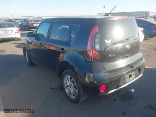 2019 Kia Soul + with VIN KNDJP3A51K7908964, listed as a IAAI auction lot 41217627 with 112,077 mi miles. Bid and sale history available at carsss.com. Image 3.