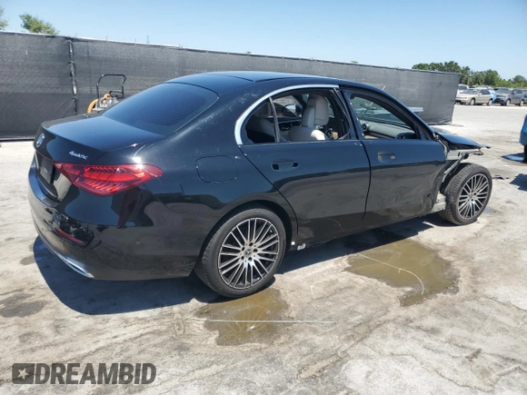 2022 Mercedes-Benz C 300 with VIN W1KAF4HB4NR036945, listed as a Copart auction lot 52818815 with 6,068 mi miles and Salvage title. Bid and sale history available at DreamBid. Image 3.