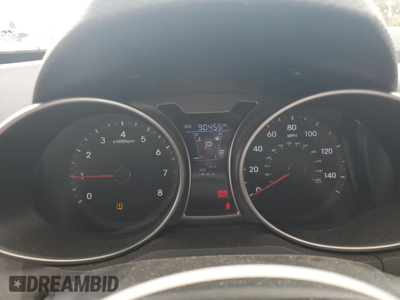 2013 Hyundai Veloster w/Red Int with VIN KMHTC6AD5DU094010, listed as a Copart auction lot 58048795 with 90,455 mi miles and Salvage title. Bid and sale history available at DreamBid. Image 9.