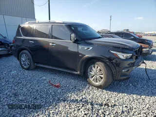 2018 Infiniti QX80 with VIN JN8AZ2NFXJ9664603, listed as a Copart auction lot 55458975 with 189,529 mi miles and Clean Title. Bid and sale history available at DreamBid. Image 4.