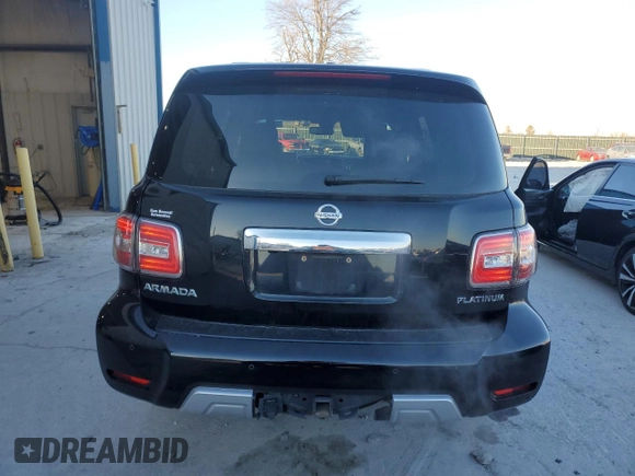 2017 Nissan Armada SL with VIN JN8AY2ND6H9005803, listed as a Copart auction lot 83749644 with 113,310 mi miles and Salvage Title. Bid and sale history available at carsss.com. Image 6.