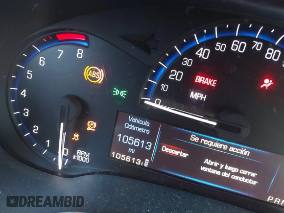 2014 Cadillac SRX with VIN 3GYFNAE36ES597007, listed as a IAAI auction lot 41675527 with 105,613 mi miles and . Bid and sale history available at DreamBid. Image 15.