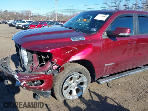 2019 Ram 1500 Big Horn/Lone Star with VIN 1C6SRFFT2KN647936, listed as a IAAI auction lot 41294403 with 123,834 mi miles. Bid and sale history available at carsss.com. Image 17.