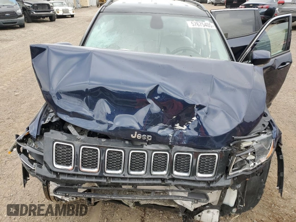 2020 Jeep Compass Limited с VIN 3C4NJDCB8LT208965, выставлен на аукционе Copart как лот 57675405 с пробегом 60 563 миль миль и На запчасти • Non repairable. История ставок и продаж доступна на DreamBid. Изображение 12.