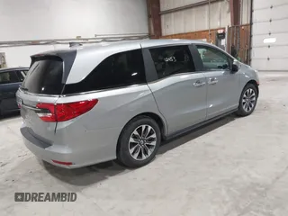 2024 Honda Odyssey EX-L with VIN 5FNRL6H68RB058253, listed as a IAAI auction lot 41721587 with 22,522 mi miles and . Bid and sale history available at DreamBid. Image 4.