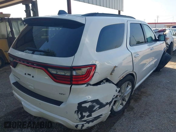 2024 Dodge Durango GT Plus with VIN 1C4RDHDG2RC149832, listed as a IAAI auction lot 42783345 with 33,767 mi miles and . Bid and sale history available at DreamBid. Image 4.