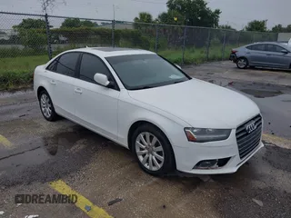 2014 Audi A4 Premium with VIN WAUAFAFL7EA106969, listed as a IAAI auction lot 42745718 with 132,573 mi miles and . Bid and sale history available at DreamBid. Image 1.