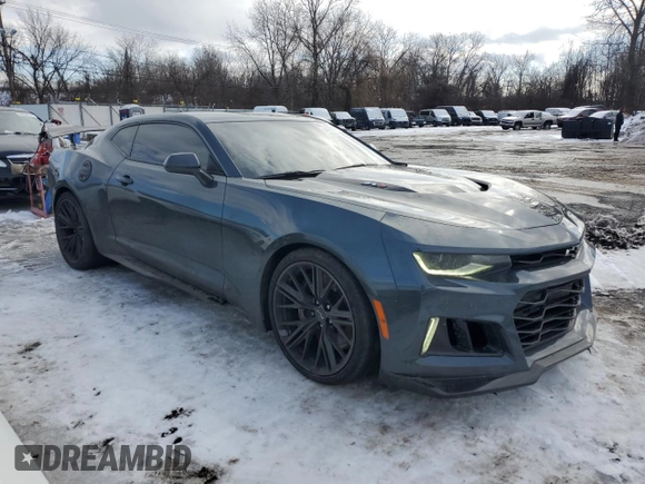 2021 Chevrolet Camaro ZL1 with VIN 1G1FJ1R60M0105348, listed as a Copart auction lot 44238115 with 15,373 mi miles and Salvage Title. Bid and sale history available at carsss.com. Image 4.