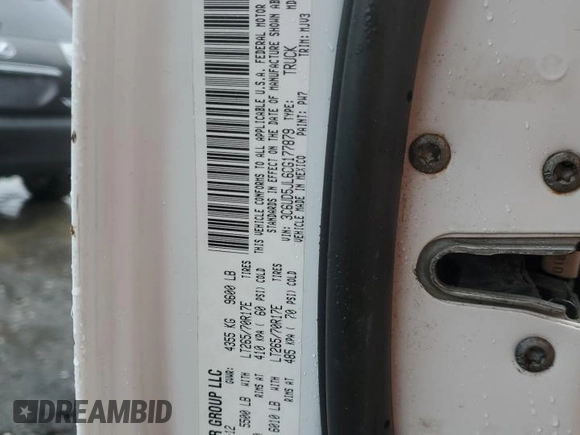 2012 Ram 2500 SLT с VIN 3C6UD5JL6CG177879, выставлен на аукционе Copart как лот 81665794 с пробегом Не указан миль и Чистый • Clean title. История ставок и продаж доступна на DreamBid. Изображение 12.