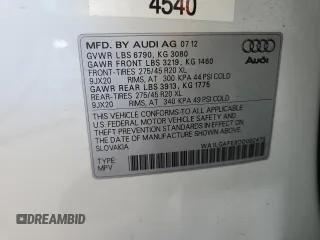 2013 Audi Q7 Premium Plus z VIN WA1LGAFE8DD002475, wystawiony jako Copart lot #65702495 z przebiegiem 154 538 mil mil oraz Czysty tytuł • Clean title. Historia ofert i sprzedaży dostępna na DreamBid. Obrazek 13.
