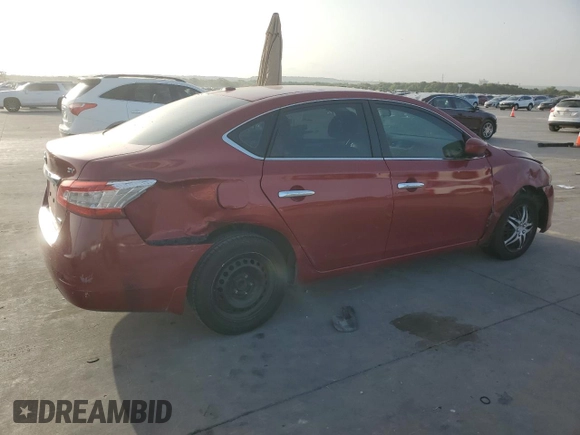 2013 Nissan Sentra FE+ S with VIN 3N1AB7AP2DL621741, listed as a Copart auction lot 65613744 with Not Provided miles and Salvage Title. Bid and sale history available at DreamBid. Image 3.