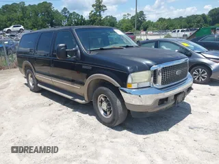 2002 Ford Excursion Limited z VIN 1FMNU42S92EB65675, wystawiony jako IAAI lot #42503068 z przebiegiem 250 942 mil mil oraz . Historia ofert i sprzedaży dostępna na DreamBid. Obrazek 1.