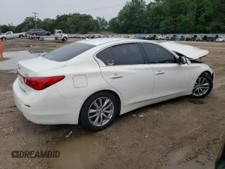2014 Infiniti Q50 Premium with VIN JN1BV7AP1EM693338, listed as a Copart auction lot 58061545 with 97,290 mi miles and Salvage title. Bid and sale history available at DreamBid. Image 3.