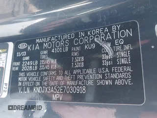 2014 Kia Soul + with VIN KNDJX3A52E7030918, listed as a IAAI auction lot 41857501 with 99,623 mi miles and . Bid and sale history available at DreamBid. Image 9.