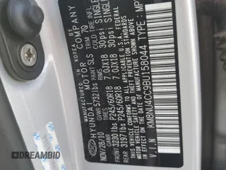 2011 Hyundai Veracruz Limited with VIN KM8NU4CC9BU158044, listed as a Copart auction lot 62333205 with 252,054 mi miles and Salvage title. Bid and sale history available at DreamBid. Image 13.