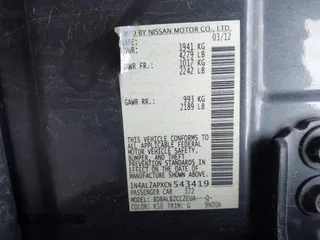 2012 Nissan Altima S z VIN 1N4AL2APXCN543419, wystawiony jako IAAI lot #42463002 z przebiegiem 211 462 mil mil oraz . Historia ofert i sprzedaży dostępna na DreamBid. Obrazek 9.