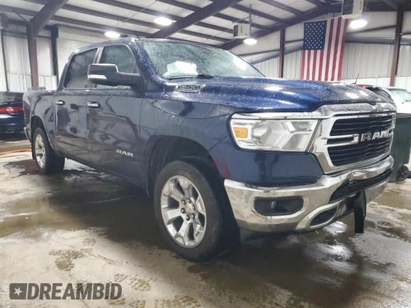 2019 Ram 1500 Big Horn z VIN 1C6SRFFT1KN803206, wystawiony jako Copart lot #57839865 z przebiegiem 58 349 mil mil oraz Szkoda całkowita • Salvage title. Historia ofert i sprzedaży dostępna na DreamBid. Obrazek 4.