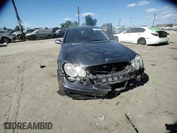 2008 Mercedes-Benz CLK-Class 3.5L with VIN WDBTJ56H38F249517, listed as a Copart auction lot 77983304 with 194,887 mi miles and Salvage Title. Bid and sale history available at carsss.com. Image 10.