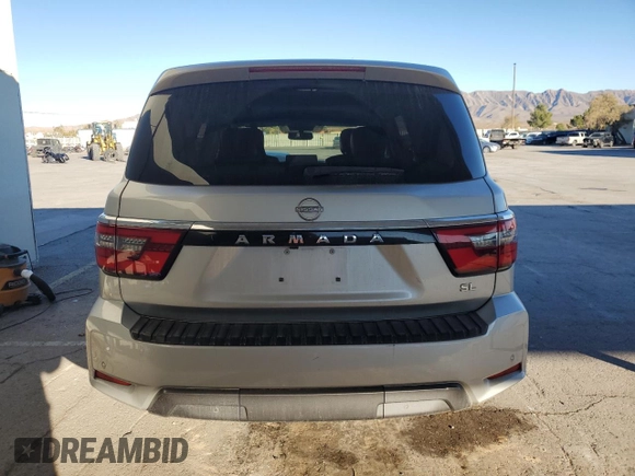2021 Nissan Armada SL with VIN JN8AY2BA3M9373974, listed as a Copart auction lot 80250994 with 80,141 mi miles and Salvage Title. Bid and sale history available at carsss.com. Image 6.