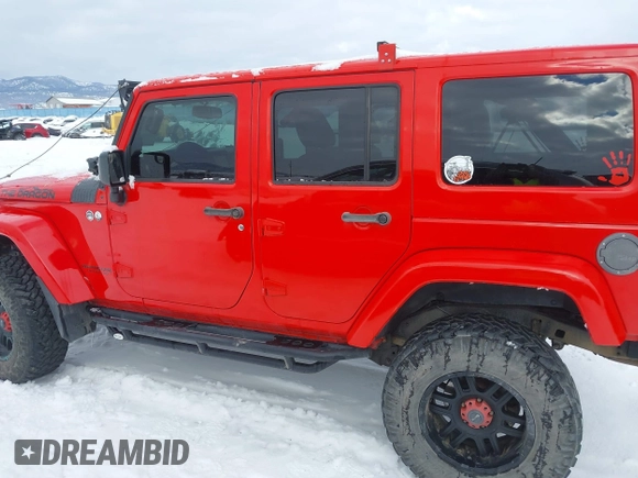 2015 Jeep Wrangler Unlimited Rubicon with VIN 1C4BJWFG7FL646463, listed as a IAAI auction lot 41537553 with 97,412 mi miles. Bid and sale history available at carsss.com. Image 14.
