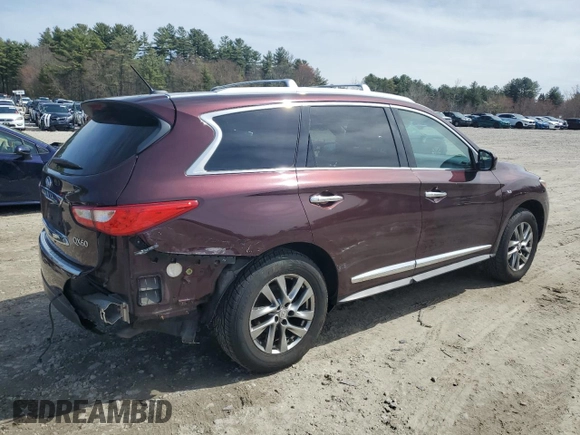 2014 Infiniti QX60 with VIN 5N1AL0MM2EC545725, listed as a Copart auction lot 51765985 with 144,035 mi miles and Clean Title. Bid and sale history available at carsss.com. Image 3.