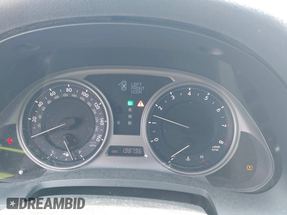 2009 Lexus IS 250 with VIN JTHBK262695090860, listed as a IAAI auction lot 42156105 with 198,796 mi miles and . Bid and sale history available at DreamBid. Image 7.
