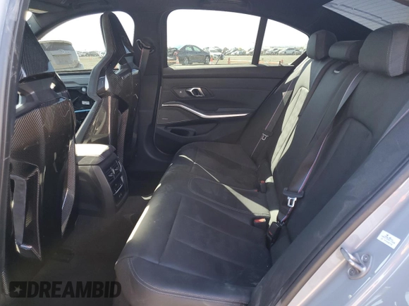 2024 BMW M3 Competition with VIN WBS33AY0XRFT58675, listed as a Copart auction lot 81841404 with 2,144 mi miles and Salvage title. Bid and sale history available at DreamBid. Image 10.