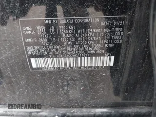 2021 Subaru Outback Premium with VIN 4S4BTACC9M3171521, listed as a IAAI auction lot 42202431 with 100,278 mi miles and . Bid and sale history available at DreamBid. Image 9.