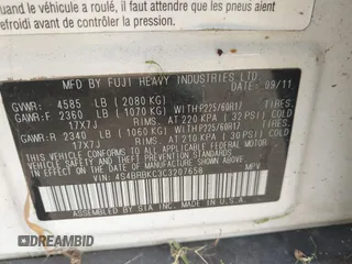 2012 Subaru Outback Limited с VIN 4S4BRBKC3C3207658, выставлен на аукционе IAAI как лот 42004494 с пробегом 138 698 миль миль и . История ставок и продаж доступна на DreamBid. Изображение 9.