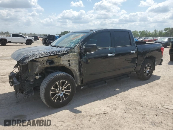 2021 Nissan Titan SV z VIN 1N6AA1EF6MN512596, wystawiony jako Copart lot #56140285 z przebiegiem 49 145 mil mil oraz Szkoda całkowita • Salvage title. Historia ofert i sprzedaży dostępna na DreamBid. Obrazek 1.