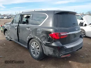 2018 Infiniti QX80 with VIN JN8AZ2NE0J9192869, listed as a IAAI auction lot 41434422 with 111,110 mi miles and . Bid and sale history available at DreamBid. Image 3.