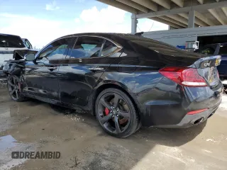 2021 Genesis G70 3.3T with VIN KMTG34LE9MU070858, listed as a Copart auction lot 71347344 with 40,760 mi miles and Non Repairable. Bid and sale history available at carsss.com. Image 2.