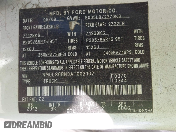 2010 Ford Transit Connect XLT с VIN NM0LS6BN3AT002132, выставлен на аукционе IAAI как лот 42704559 с пробегом 218 390 миль миль и . История ставок и продаж доступна на DreamBid. Изображение 9.