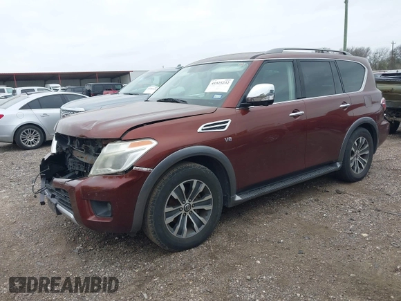 2018 Nissan Armada SL with VIN JN8AY2ND7J9050528, listed as a IAAI auction lot 41525232 with 106,179 mi miles and . Bid and sale history available at DreamBid. Image 22.