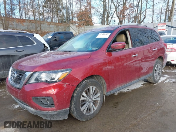 2017 Nissan Pathfinder SV with VIN 5N1DR2MMXHC904184, listed as a IAAI auction lot 41369202 with 85,427 mi miles. Bid and sale history available at carsss.com. Image 18.