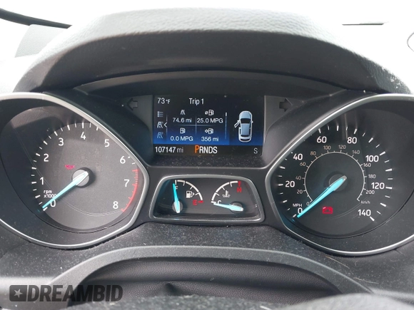 2017 Ford Escape SE with VIN 1FMCU0GD3HUC91104, listed as a IAAI auction lot 42142522 with 107,147 mi miles. Bid and sale history available at carsss.com. Image 7.