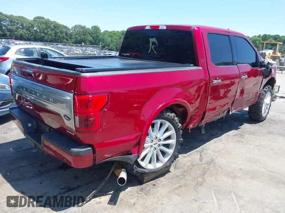 2018 Ford F-150 XL with VIN 1FTEW1EG7JFE58035, listed as a IAAI auction lot 42564558 with 122,577 mi miles and . Bid and sale history available at DreamBid. Image 4.