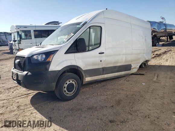 2023 Ford Transit Cargo z VIN 1FTBR1X81PKA66166, wystawiony jako Copart lot #46865065 z przebiegiem 108 487 mil mil oraz Szkoda całkowita • Salvage title. Historia ofert i sprzedaży dostępna na DreamBid. Obrazek 1.