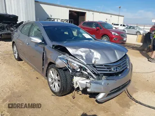 2014 Hyundai Azera with VIN KMHFG4JG8EA356217, listed as a IAAI auction lot 41516287 with 115,567 mi miles and . Bid and sale history available at carsss.com. Image 1.