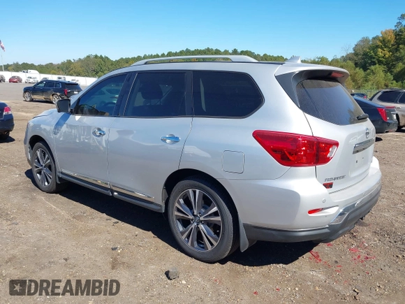 2020 Nissan Pathfinder Platinum with VIN 5N1DR2DM4LC600079, listed as a IAAI auction lot 40629524 with 89,706 mi miles. Bid and sale history available at carsss.com. Image 3.