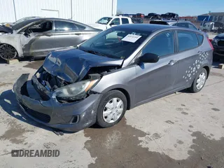 2014 Hyundai Accent GS with VIN KMHCT5AE9EU151393, listed as a IAAI auction lot 41571254 with 163,092 mi miles. Bid and sale history available at carsss.com. Image 2.