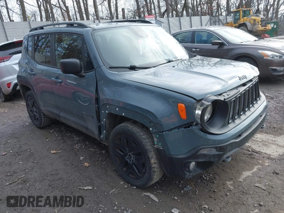 2018 Jeep Renegade Sport with VIN ZACCJBAB2JPH56754, listed as a IAAI auction lot 41541555 with 141,616 mi miles. Bid and sale history available at carsss.com. Image 1.