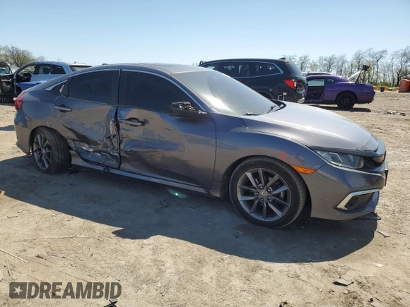 2021 Honda Civic Sedan EX with VIN 19XFC1F36ME200774, listed as a Copart auction lot 53517975 with 67,915 mi miles and Salvage Title. Bid and sale history available at carsss.com. Image 4.