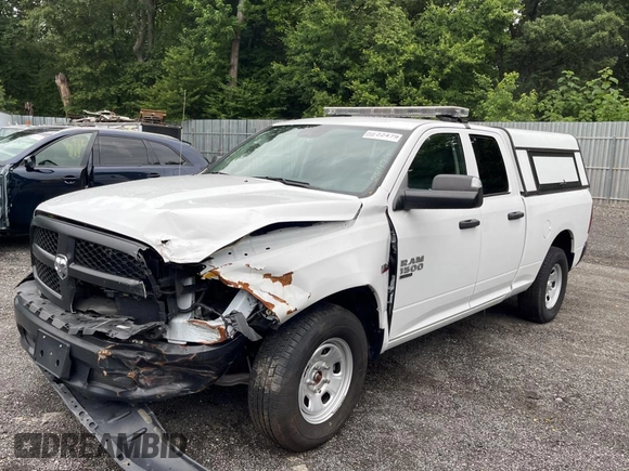 2023 Ram 1500 Tradesman with VIN 1C6RR7FT4PS588854, listed as a Copart auction lot 64556685 with 24,403 mi miles and Salvage title. Bid and sale history available at DreamBid. Image 2.