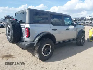 2023 Ford Bronco with VIN 1FMEE5DP1PLB89368, listed as a IAAI auction lot 41957069 with 14,387 mi miles. Bid and sale history available at carsss.com. Image 4.