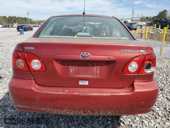 2005 Toyota Corolla CE with VIN 1NXBR32E95Z348500, listed as a Copart auction lot 50372895 with 233,001 mi miles and Non Repairable. Bid and sale history available at DreamBid. Image 6.